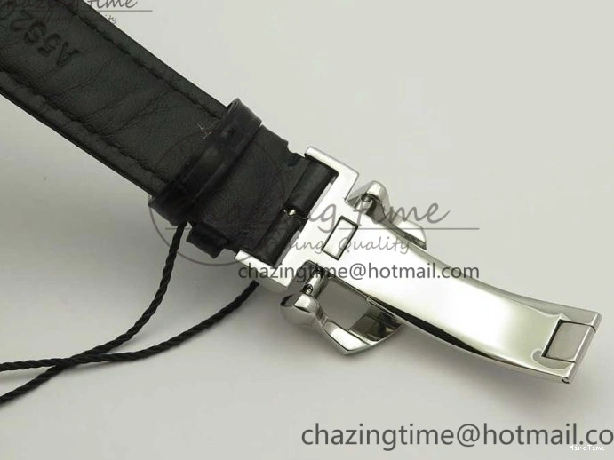 MIROTIME 0129 Snug Portofino IW391022 SS ZK 1:1 Best Edition White Dial Gold Markers On Black Leather Strap A 7130